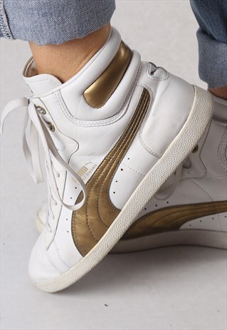 PUMA FIRST ROUND HI TOPS TRAINERS UK 6, US 8.5 . (ECW)