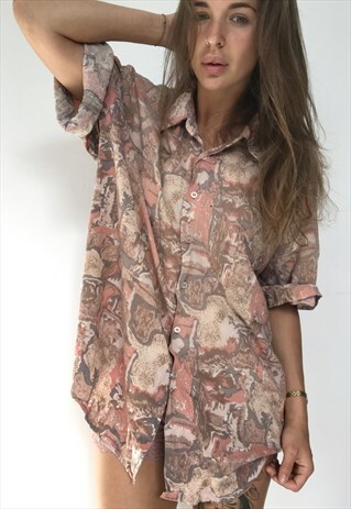 PATTERNED OVERSIZED RETRO VINTAGE UNISEX FESTIVAL SHIRT