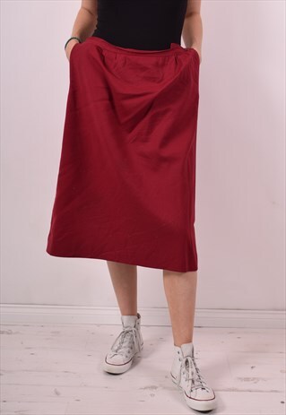 PENDLETON WOMENS VINTAGE SKIRT W34 MAROON 90S