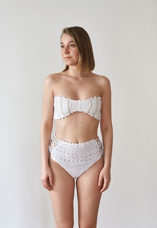 HIGH WAISTED CROCHET BIKINI