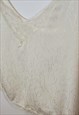 VINTAGE 80S LACE CAMI TOP CREAM/OFF WHITE