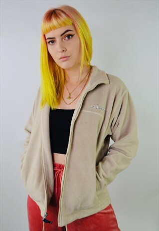 VINTAGE ELLESSE EMBROIDERED FLEECE JACKET