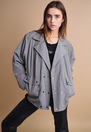 90'S RETRO ATHLEISURE MILITARY BOYFRIEND'S BOMBER JACKET