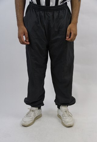 VINTAGE GREY SHELL TRACKSUIT BOTTOMS