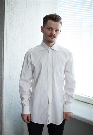 VINTAGE 90'S WHITE COTTON SHIRT