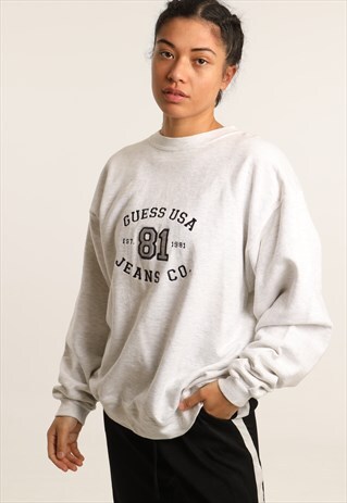 VINTAGE GUESS EMBROIDERED LOGO SWEATSHIRT