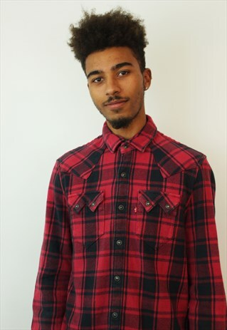 LEVI'S VINTAGE PLAID FLANNEL SHIRT, MEDIUM