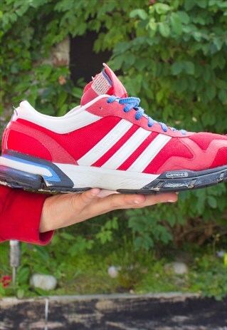 RETRO ADIDAS RED TRAINERS UK10