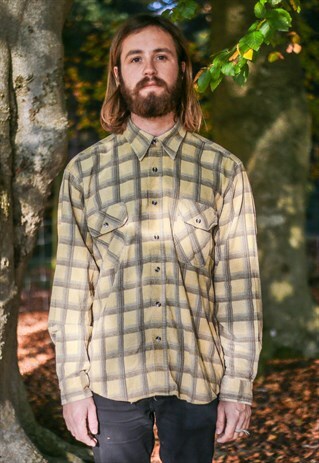 CORDUROY CHECK PATTERN SHIRT