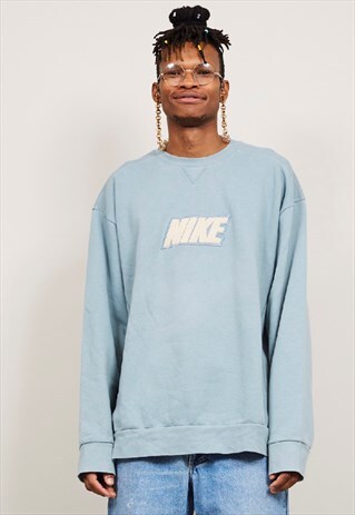 VINTAGE 90'S OVERSIZED NIKE BLUE SWEATER
