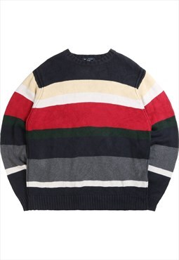 Vintage  Nautica Jumper / Sweater Knitted Crewneck Striped