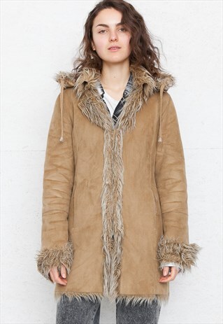 VINTAGE BROWN E-SKY SUEDE COAT