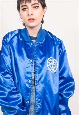 VINTAGE 90'S FEDERAL AVIATION BASEBALL BOMBER JACKET
