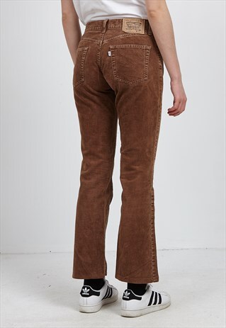 VINTAGE BROWN LEVI'S 525 FIT CORDUROY TROUSERS BOTTOMS
