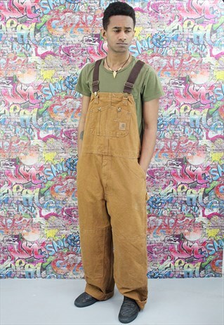 CARHARTT VINTAGE DENIM DUNGAREES 90S OVERALLS DEAD STOCK.