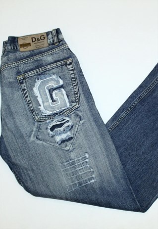VINTAGE DOLCE & GABBANA DISTRESSED GRUNGE DENIM JEANS