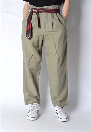 VINTAGE 90S BEIGE LINEN BLEND PANTS