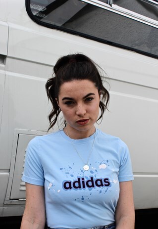 90'S RETRO BLUE SPELL-OUT T-SHIRT