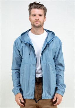 Vintage 80's Lightweight Cotton Jacket in Blue