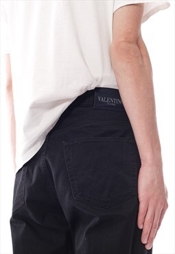 Vintage VALENTINO Jeans Denim Pants 90s Black