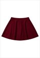 PLEATED MINI SKIRT WIDE FIT PREPPY KNITTED BOTTOMS IN RED