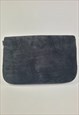GUCCI VINTAGE BLACK SUEDE AND LEATHER SHOULDER BAG 