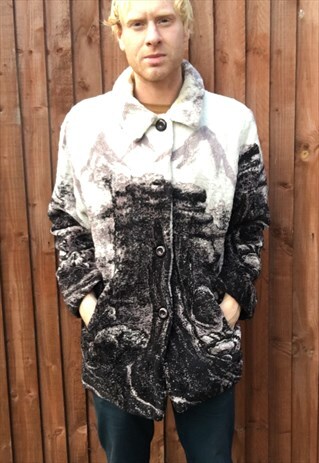 VINTAGE WILDLIFE FLEECE JUMPER WINTER JACKET