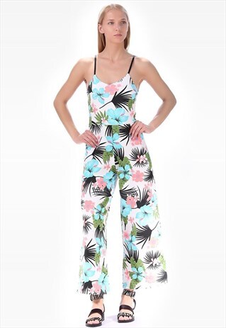 VINTAGE GO GO JUMPSUIT HAWAII PRINT