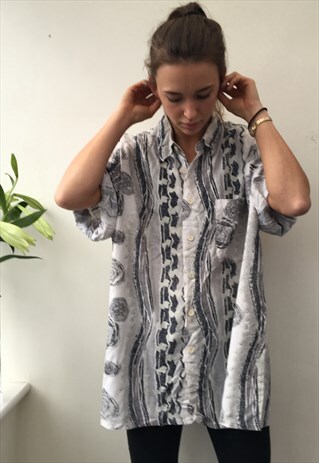 CRAZY PATTERN OVERSIZED RETRO VINTAGE UNISEX FESTIVAL SHIRT