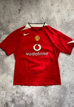 Vintage 05/06 Manchester United Nike Jersey Kit Tee Shirt