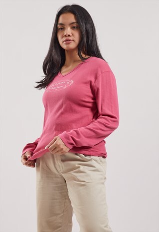 VINTAGE RALPH LAUREN LONG SLEEVE V-NECK TOP