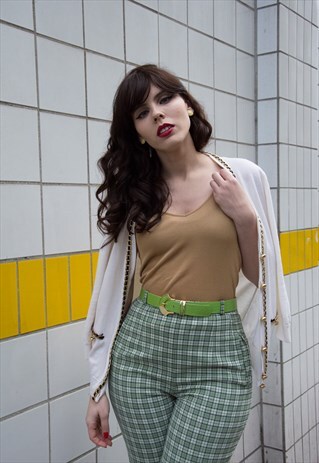 STUNNING GREEN CHECK PANTS