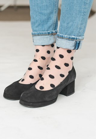 VINTAGE 90S CHUNKY SUEDE HEELS