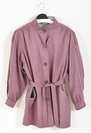 VINTAGE 80S OVERSIZE COAT IN PURPLE