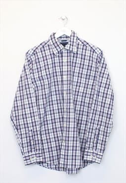 Vintage Tommy Hilfiger checked shirt in blue. Best fits M