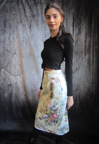 FLORAL PENCIL SKIRT