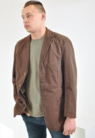 VINTAGE BLAZER JACKET IN BROWN