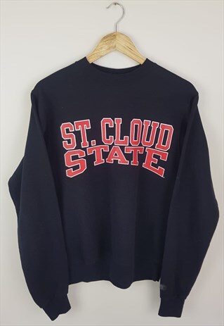 VINTAGE CHAMPION COLLEGE SWEATSHIRT BLACK