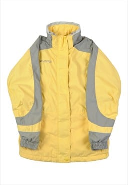 Columbia Jacket Waterproof Yellow/Grey Ladies Medium