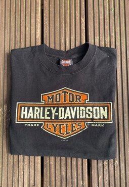 Retro Harley Davidson London Y2K black T-shirt small 