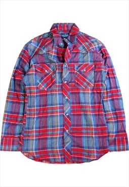 Wrangler  Check Long Sleeve Button Up Shirt Medium Red