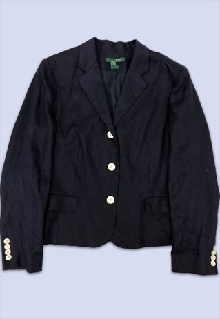 NAVY BLUE LINEN SMART CASUAL BLAZER JACKET