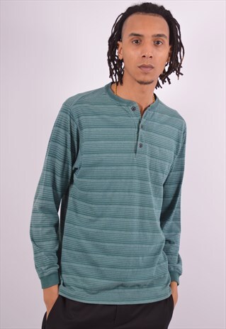 VINTAGE LEVI'S TOP LONG SLEEVE STRIPES GREEN