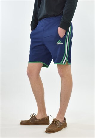 VINTAGE 90S BLUE ADIDAS SPORTS SHORTS