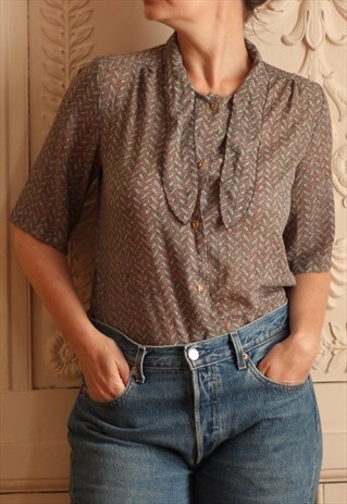 LILAC LAVALIERE BLOUSE