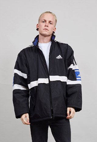 VINTAGE MULTI-COLOURED 90'S PADDED ADIDAS SPORTS JACKET