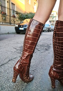 y2k Vintage RARE Celine animalier boots