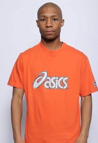 VINTAGE ASICS BIG LOGO T-SHIRT ORANGE