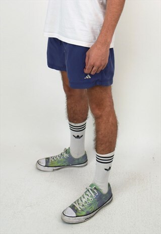 MEN'S VINTAGE 90'S ADIDAS BLUE SHORTS