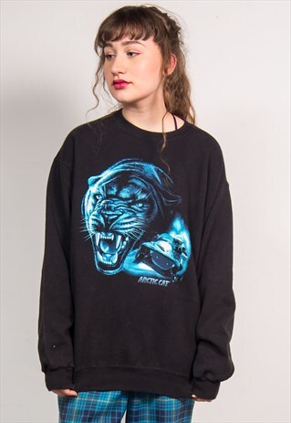 VINTAGE 90'S BLACK PANTHER ARCTIC CAT PRINT SWEATSHIRT